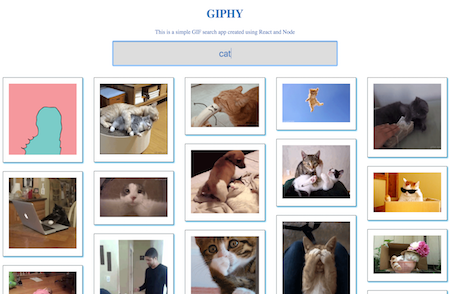 Giphy Search Application